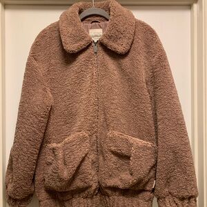 NWOT UpWest Mauve Sherpa Jacket